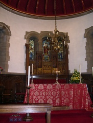 The altar in St Chad's Church. 
