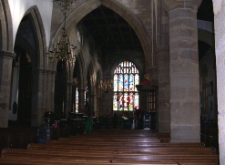 Inside Lancaster Priory.
